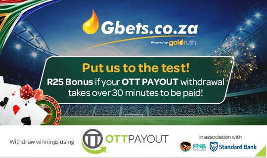 R25 Bonus if your OTT Payout withdrawal takes over 30 minutes to be paid!